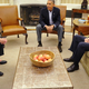 President Barack Obama met Saturday with Senate Democratic leaders at the Oval Office. (Mandel Ngan/AFP/Getty Images)